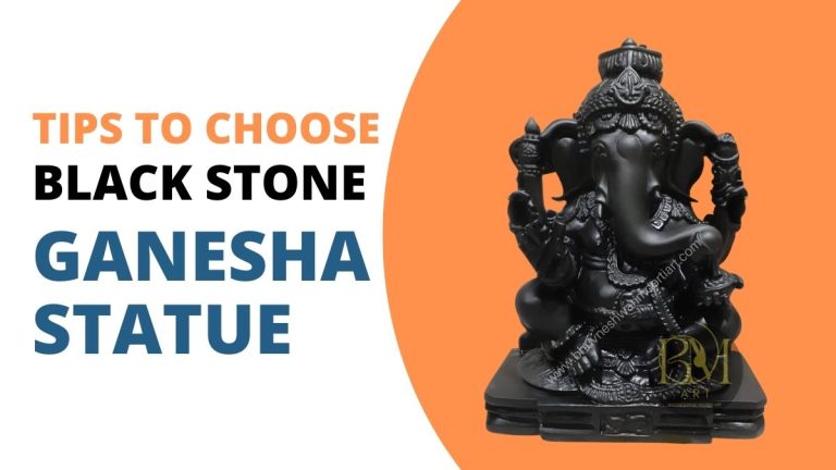 Black Stone Ganesha Statue